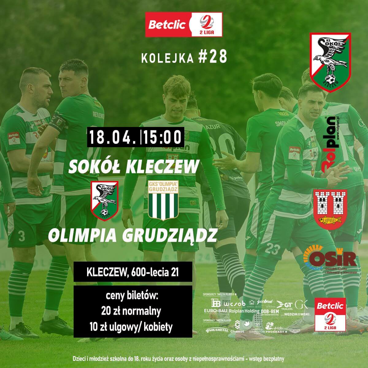 Dzisiaj mecz z wiceliderem – Olimpią Grudziądz